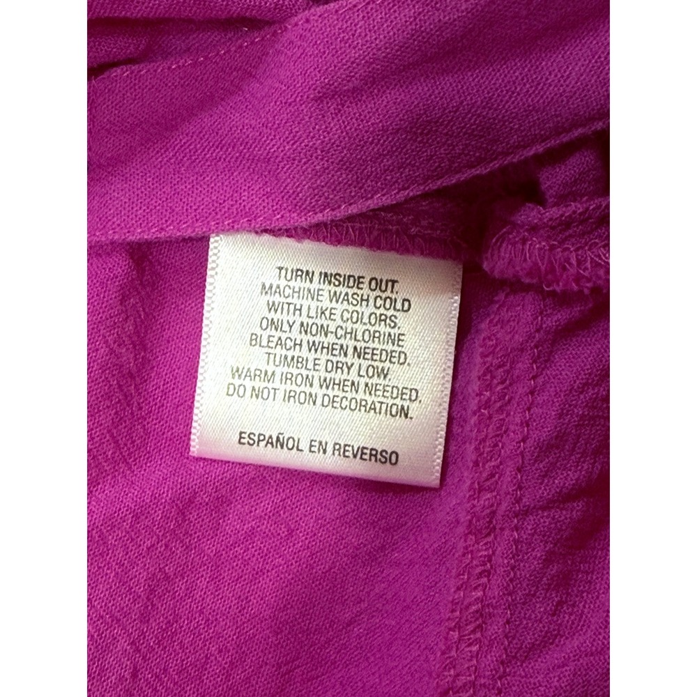 Style‎ & Co Embroidered Sleeveless Top Women 3X Purple Magenta Cotton Gauze Boho - Picture 5 of 9